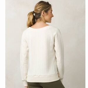 Prana Women's Silverspring Sweater - Cream Herringbone